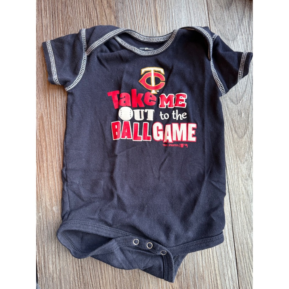 MLB‎ Minnesota Twins Navy Blue Take Me Out To The Ballgame Baby Bodysuit 18M